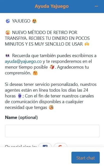 yajuegos apuestas chat